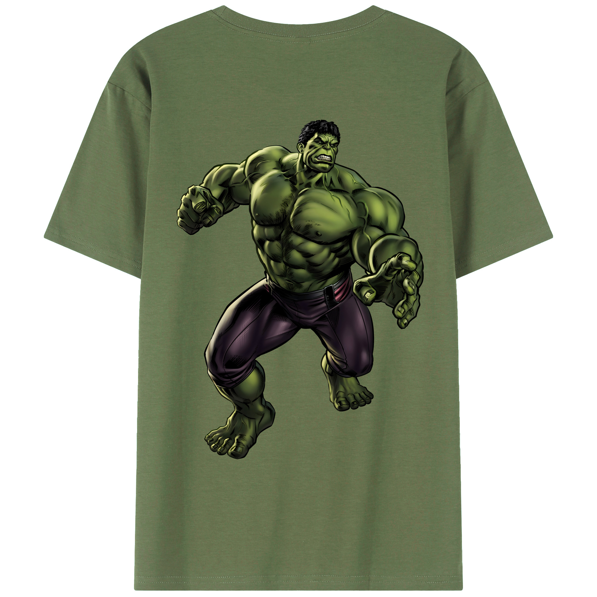 （画像用） アベンジャーズ The Avengers 綿100％ メンズ半袖Tシャツ（バックプリント） 通気性